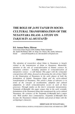 The Coming of Islam to Nusantara: A Catalyst for Cultural and Political Transformation